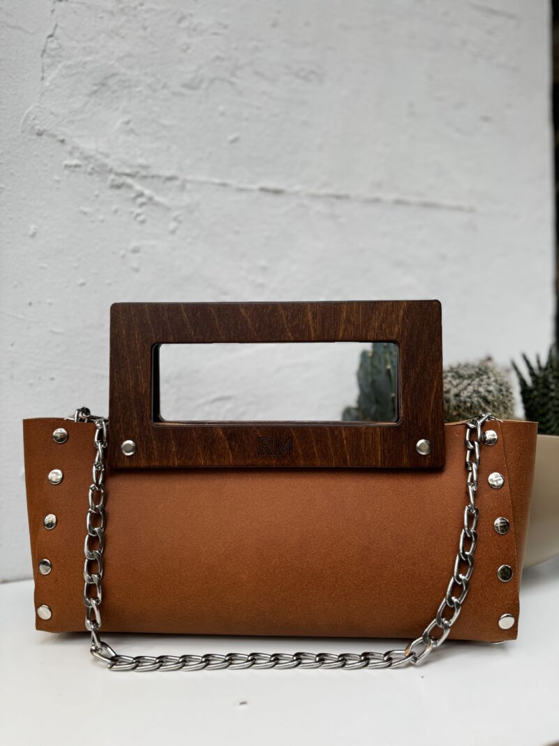 RM Anni leather/wood bag - Image 2