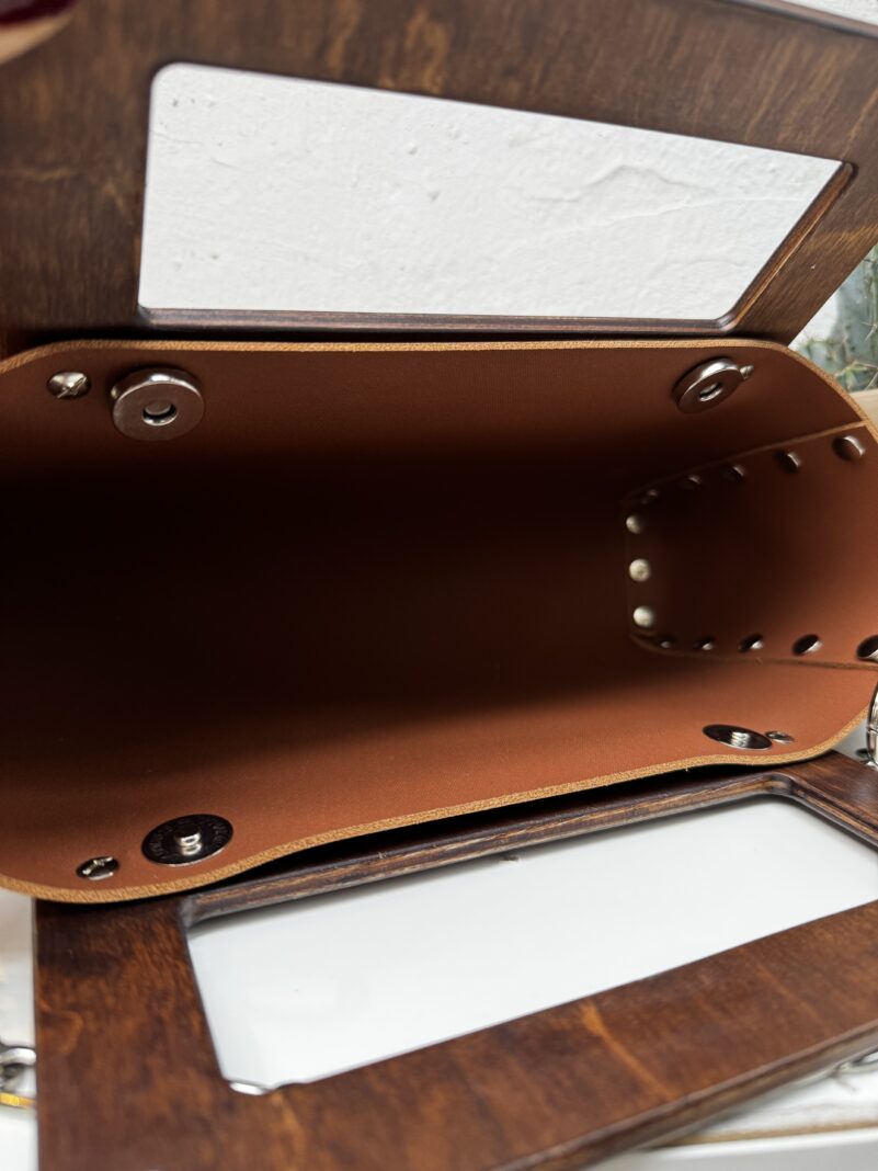 RM Anni leather/wood bag - Image 4