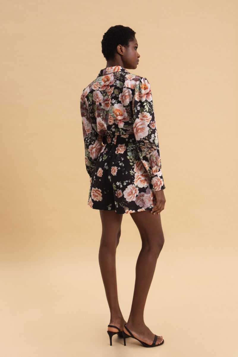 Eveleya PEONIES LOVE LINEN SHORTS - Image 3