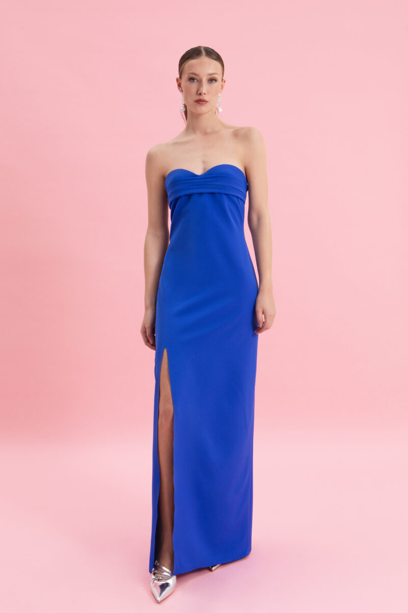 Eveleya ELECTRIC BLUE MUSE MAXI DRESS - Image 3