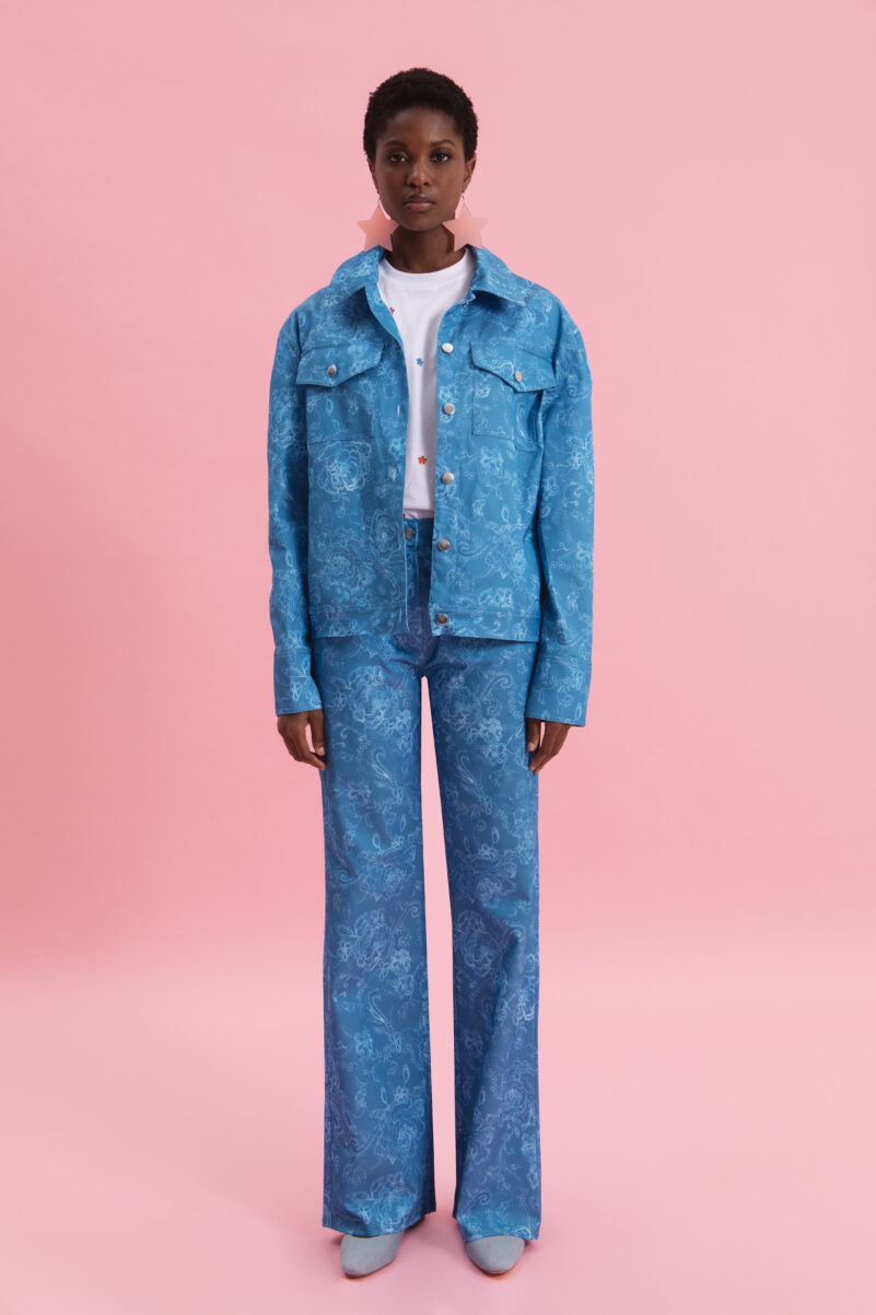 Eveleya AQUATIC ELEGANCE JEAN JACKET - Image 4