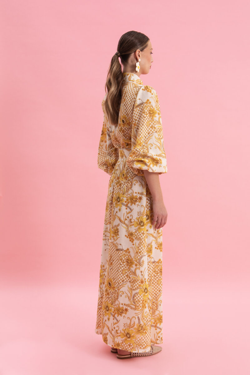 Eveleya MARIGOLD MIDI LINEN DRESS - Image 3