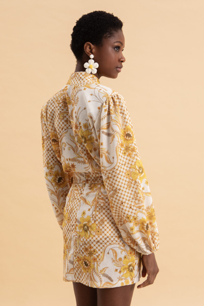 Eveleya MARIGOLD MINI LINEN SKIRT - Image 5