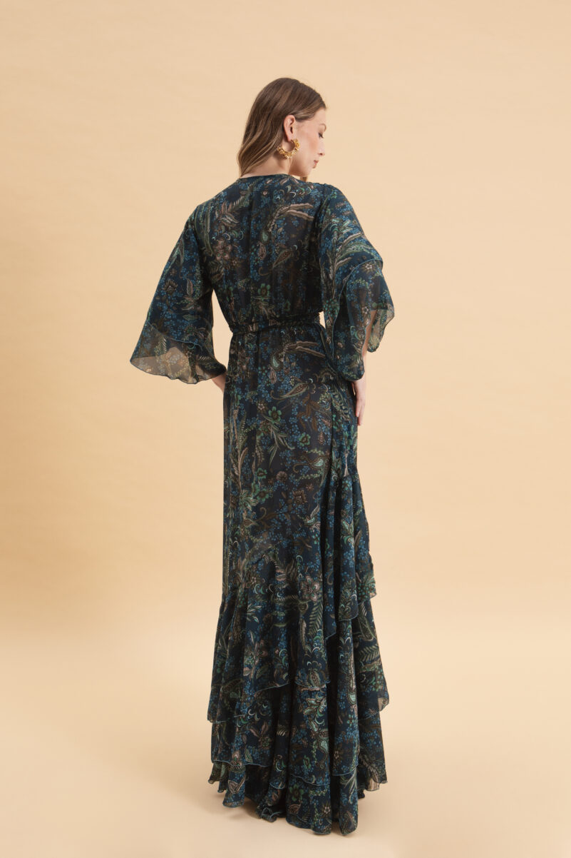 Eveleya MYSTIC FOREST MAXI DRESS WITH RUFFLES - Image 3