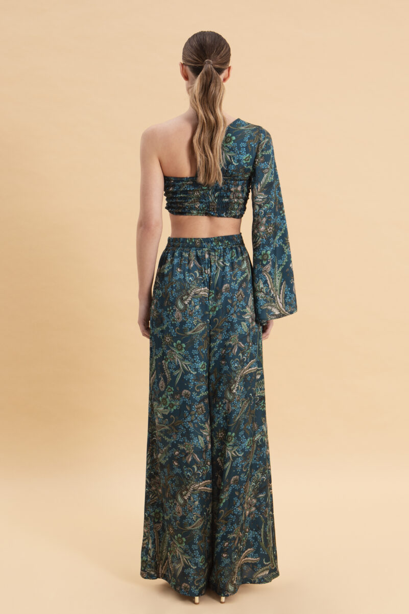 Eveleya MYSTIC FOREST ONE SHOULDER SATIN TOP - Image 2